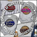 Custom Leopard & Glitter Brushstroke Circle Design Mockup- No Physical Item! - Merch Girls