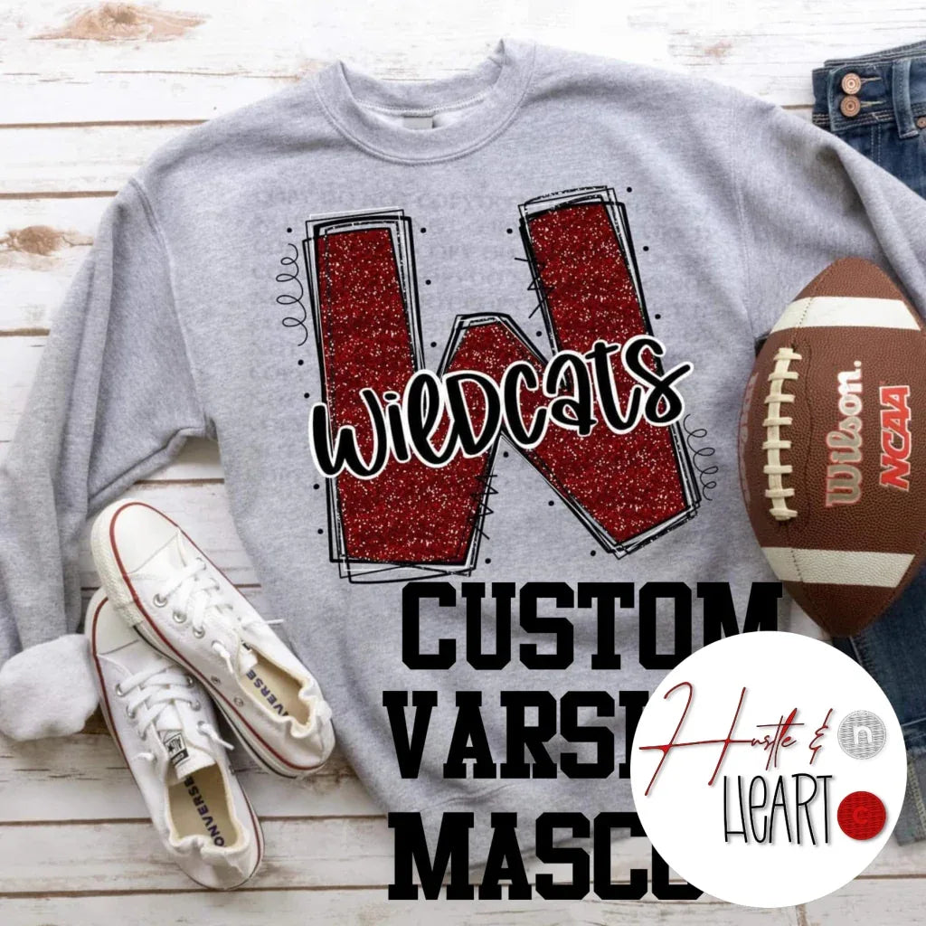 Custom Varsity Letter Design Mockup- No Physical Item! - Merch Girls