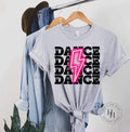 Dance Pink Neon Lightning Bolt Graphic Tee - Merch Girls