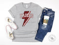 Eagles Red Leopard Lightning Bolt Graphic Tee - Merch Girls