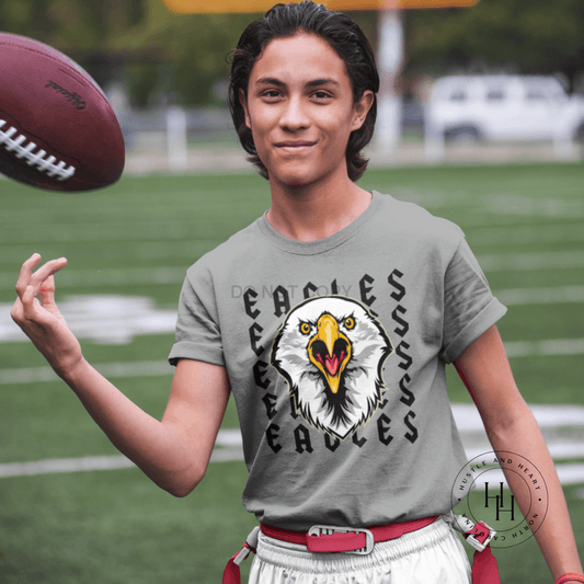 Eagles Repeating Mascot Graphic Tee Shirt