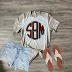 Football Bleach Monogram Graphic Tee - Merch Girls