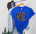 Football Leopard Monogram Graphic Tee - Merch Girls