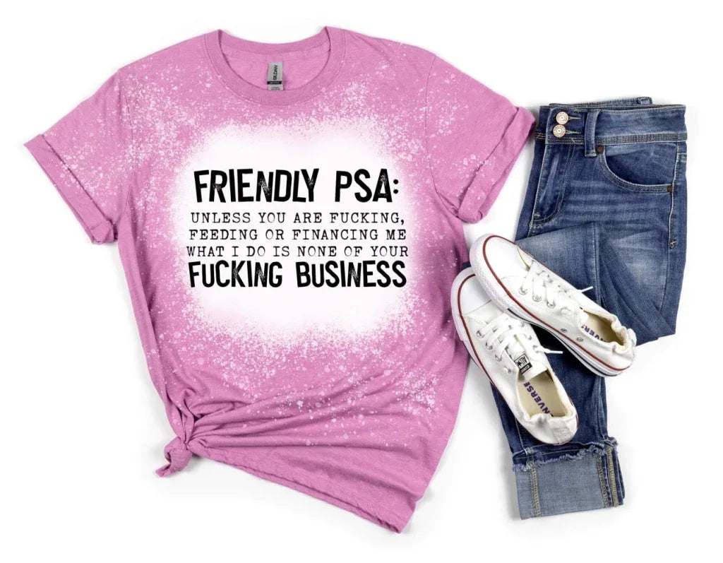 Friendly PSA Bleach Tee - Merch Girls
