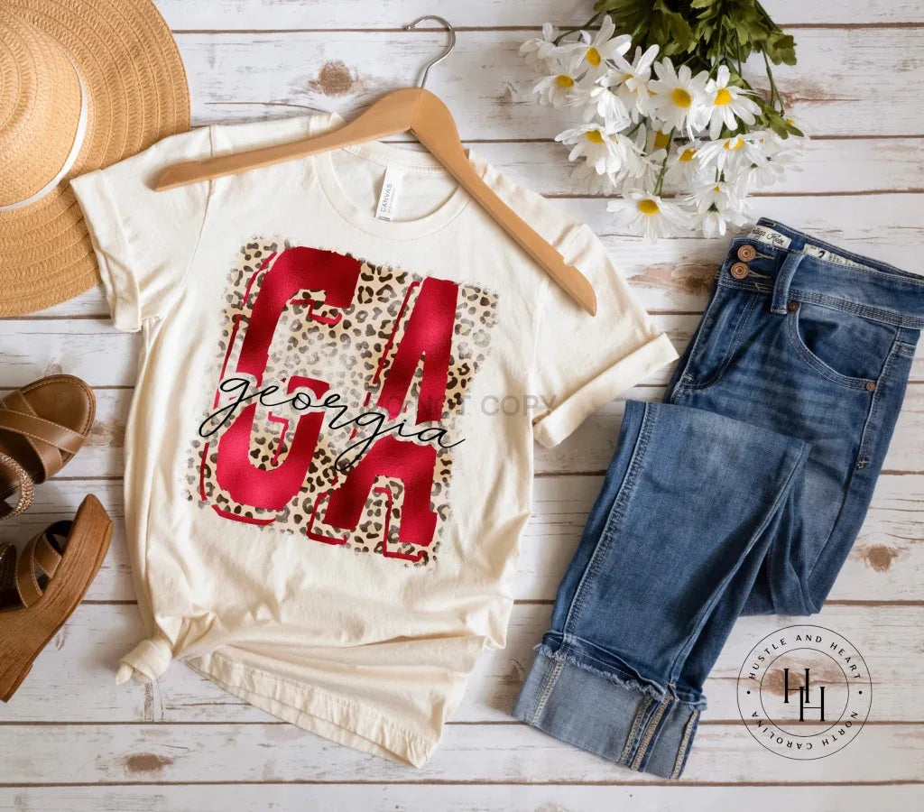 GA Georgia Red Graphic Tee - Merch Girls