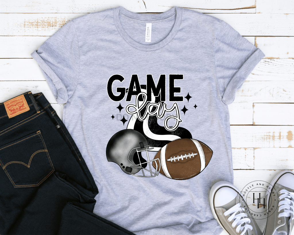 Game Day Black Graphic Tee Shirt