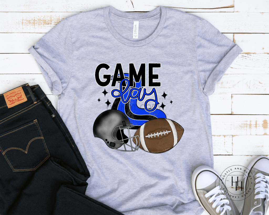 Game Day Blue Graphic Tee Shirt