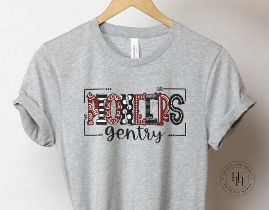 Gentry Pioneers Doodle Graphic Tee Youth Small / Unisex Crew Neck