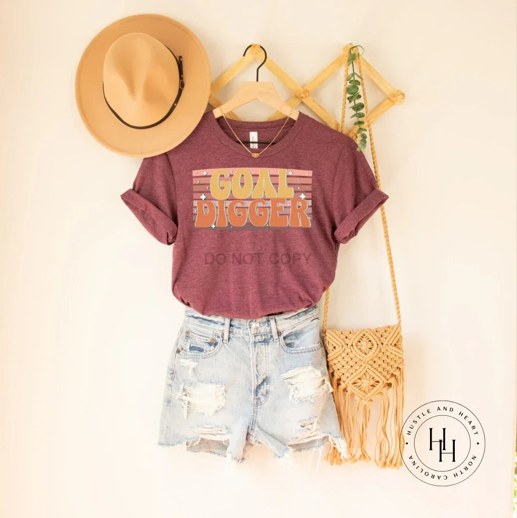 Goal Digger Retro Graphic Tee - Merch Girls