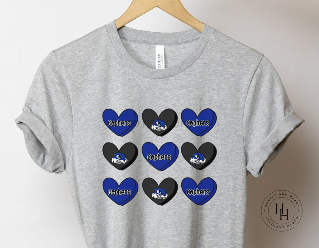 Gophers Conversation Heart Graphic Tee Shirt