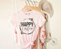 Happy Easter Leopard Lightning Bolt Wreath Graphic Tee - Merch Girls