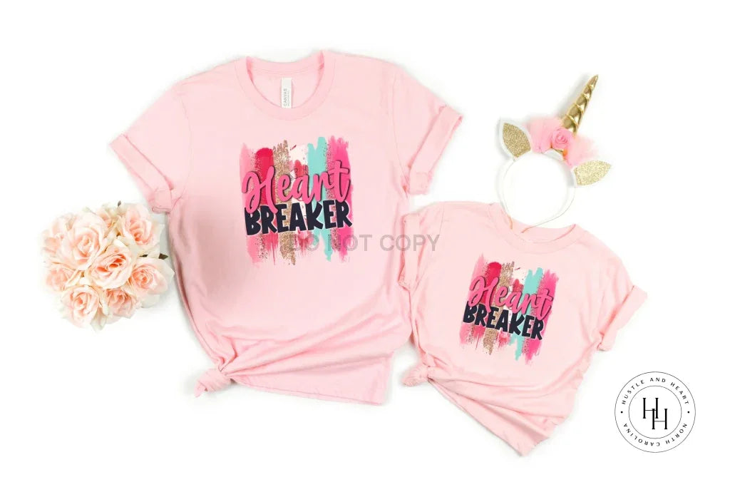Heart Breaker Brushstroke Graphic Tee - Merch Girls
