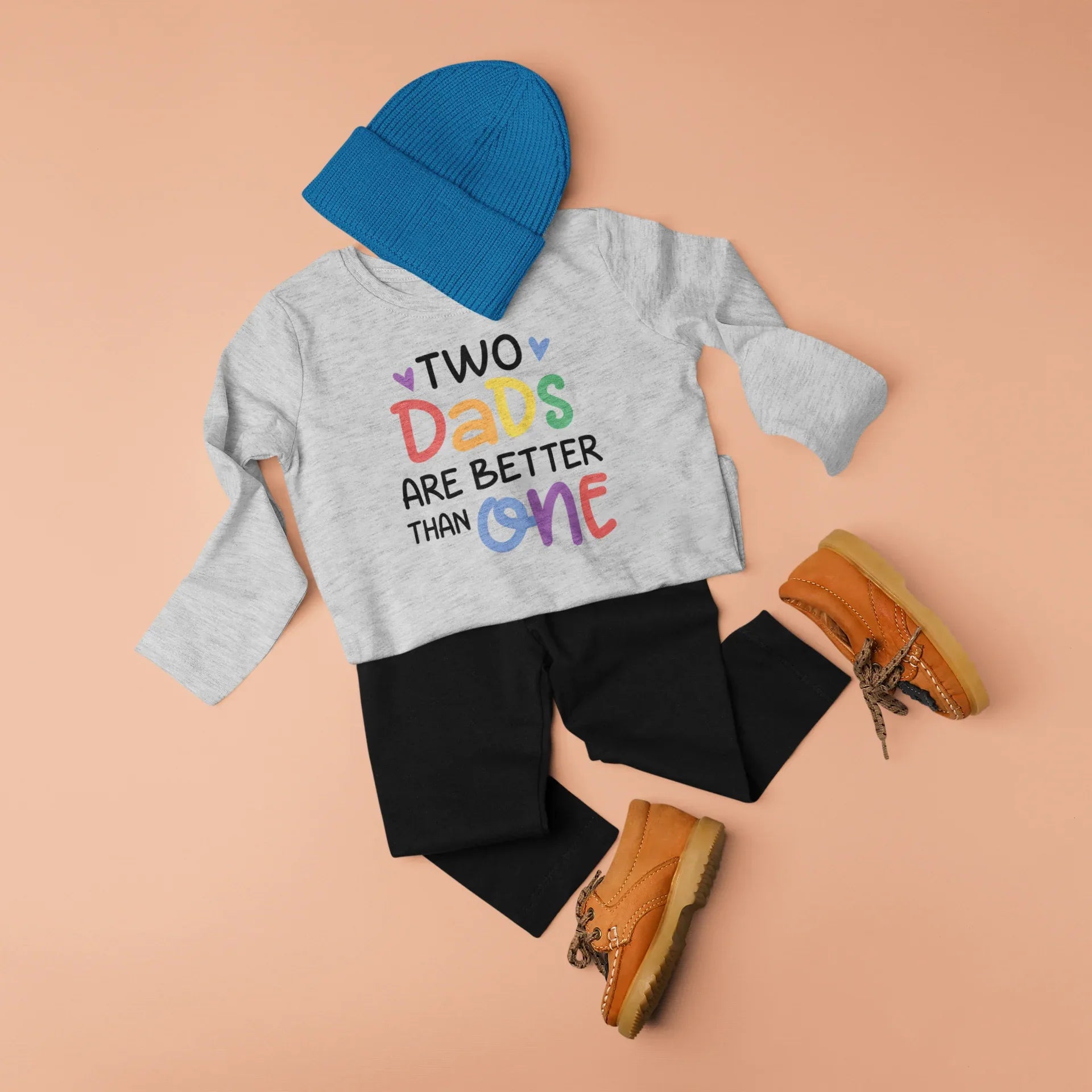 Two Dads Are Better Than One Rainbow Graphic Tee - Merch Girls