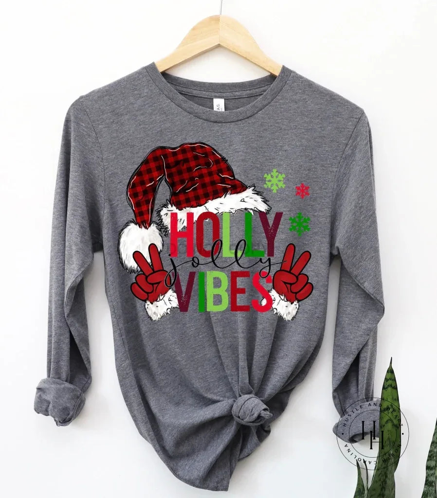 Holly Jolly Vibes Graphic Tee - Merch Girls
