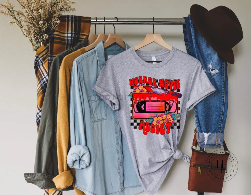 Horror Movie Addict Graphic Tee - Merch Girls