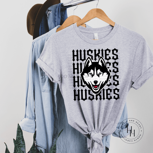 Huskies Repeating Mascot Graphic Tee Shirt