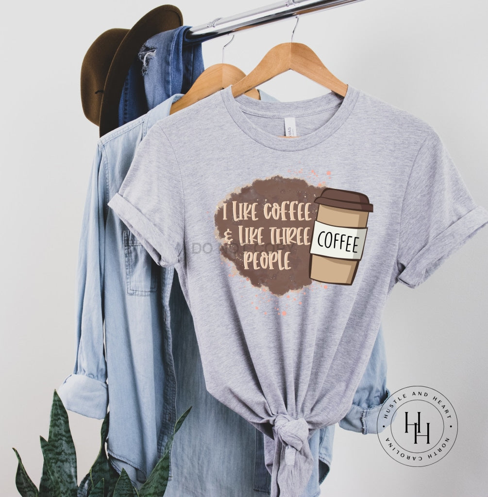 I Like Coffee And Three People Graphic Tee Unisex / Youth Small Dtg