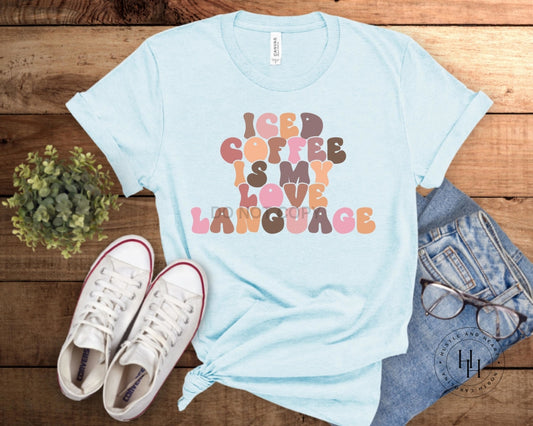 Iced Coffee Is My Love Language Graphic Tee Youth Small Shirt