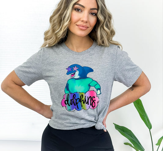 Dolphins Preppy Graphic Tee