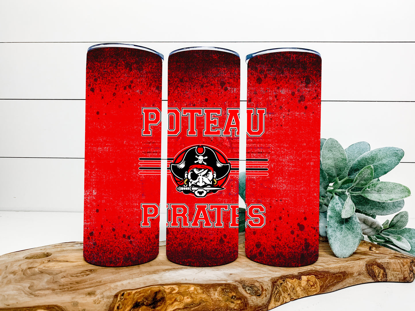 Poteau Pirates Completed 20oz Skinny Tumbler