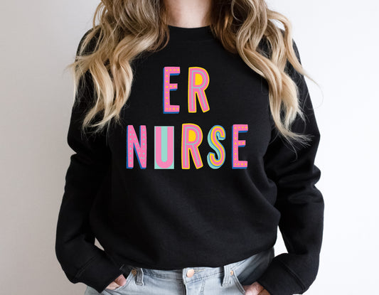 ER Nurse Colorful Graphic Tee