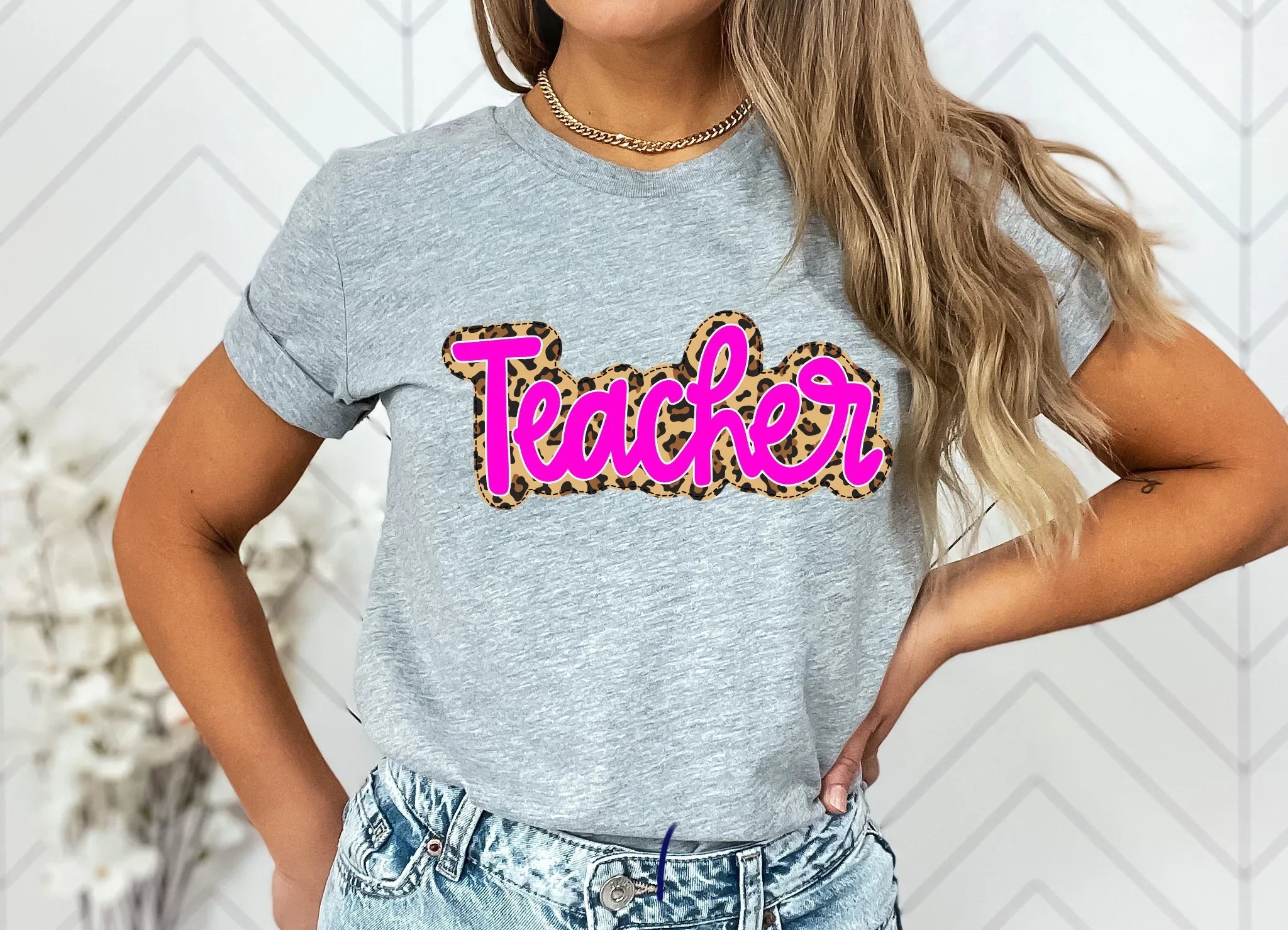 Teacher Faux Applique Graphic Tee - Merch Girls