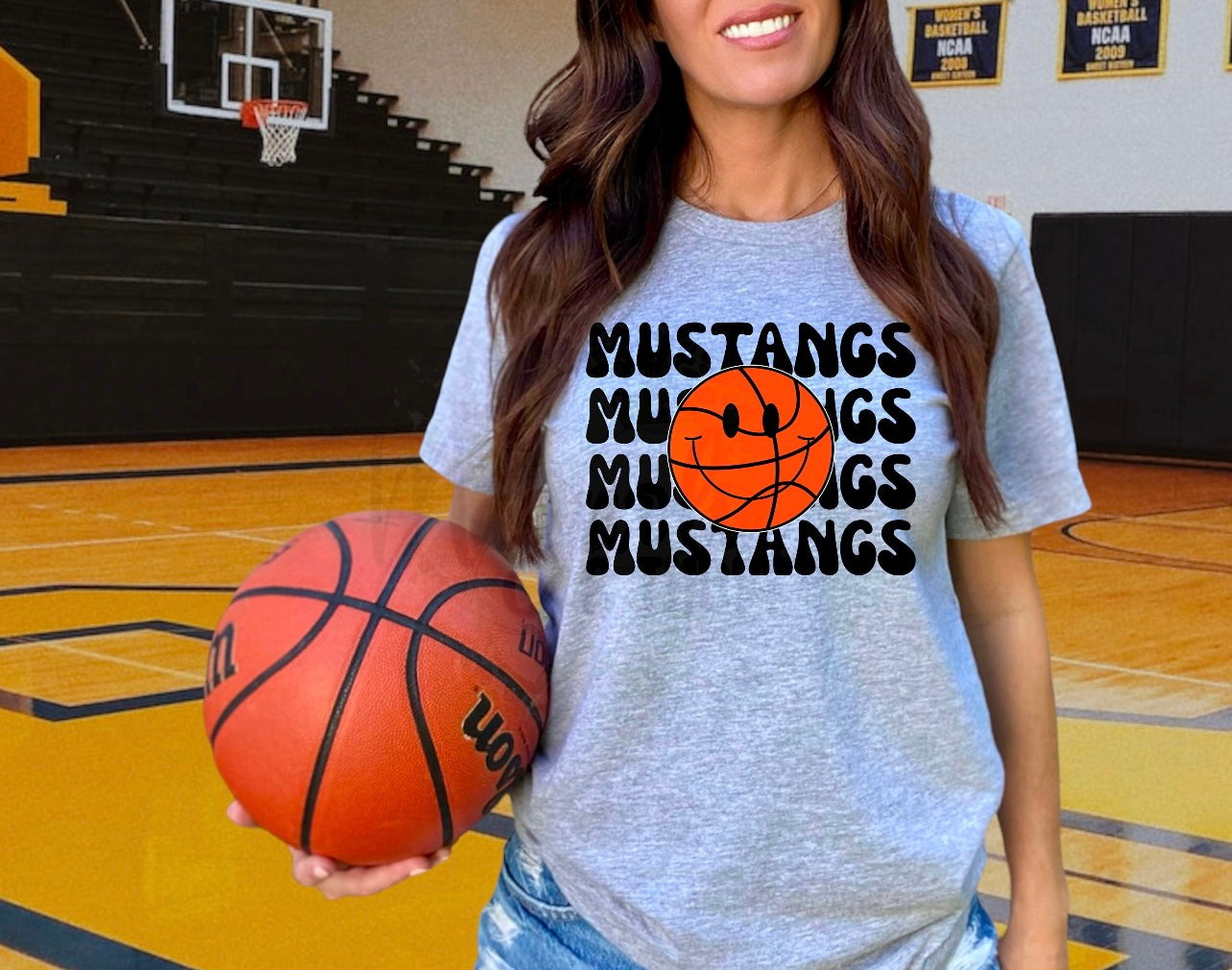 Mustangs Basketball Graphic Tee