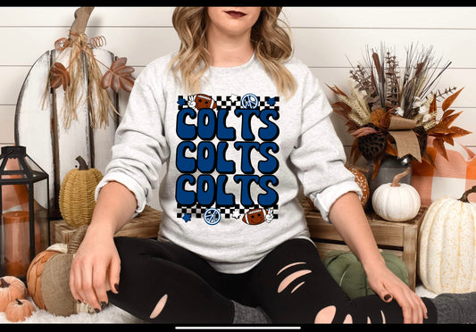 Colts Retro Stacked Mascot Graphic Tee
