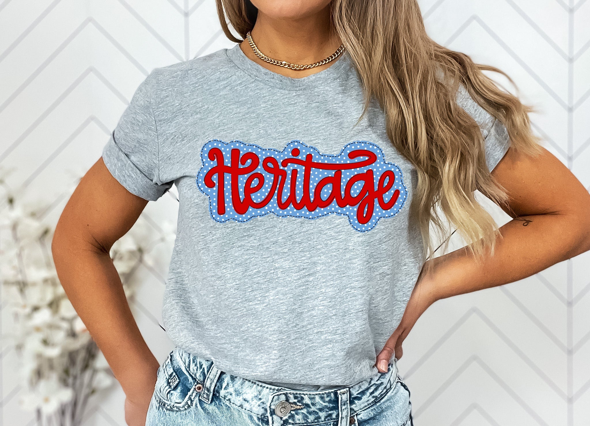 Heritage Faux Applique Graphic Tee