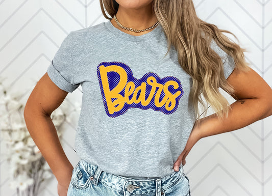 Bears Faux Applique Graphic Tee