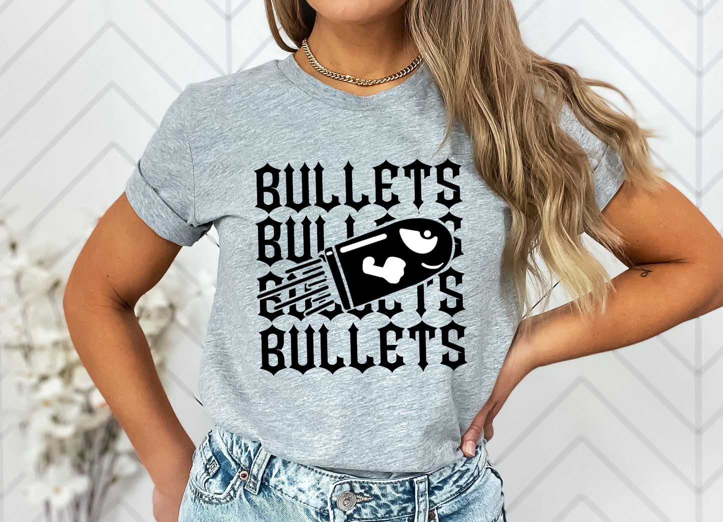 Bullets Repeating Mascot Graphic Tee