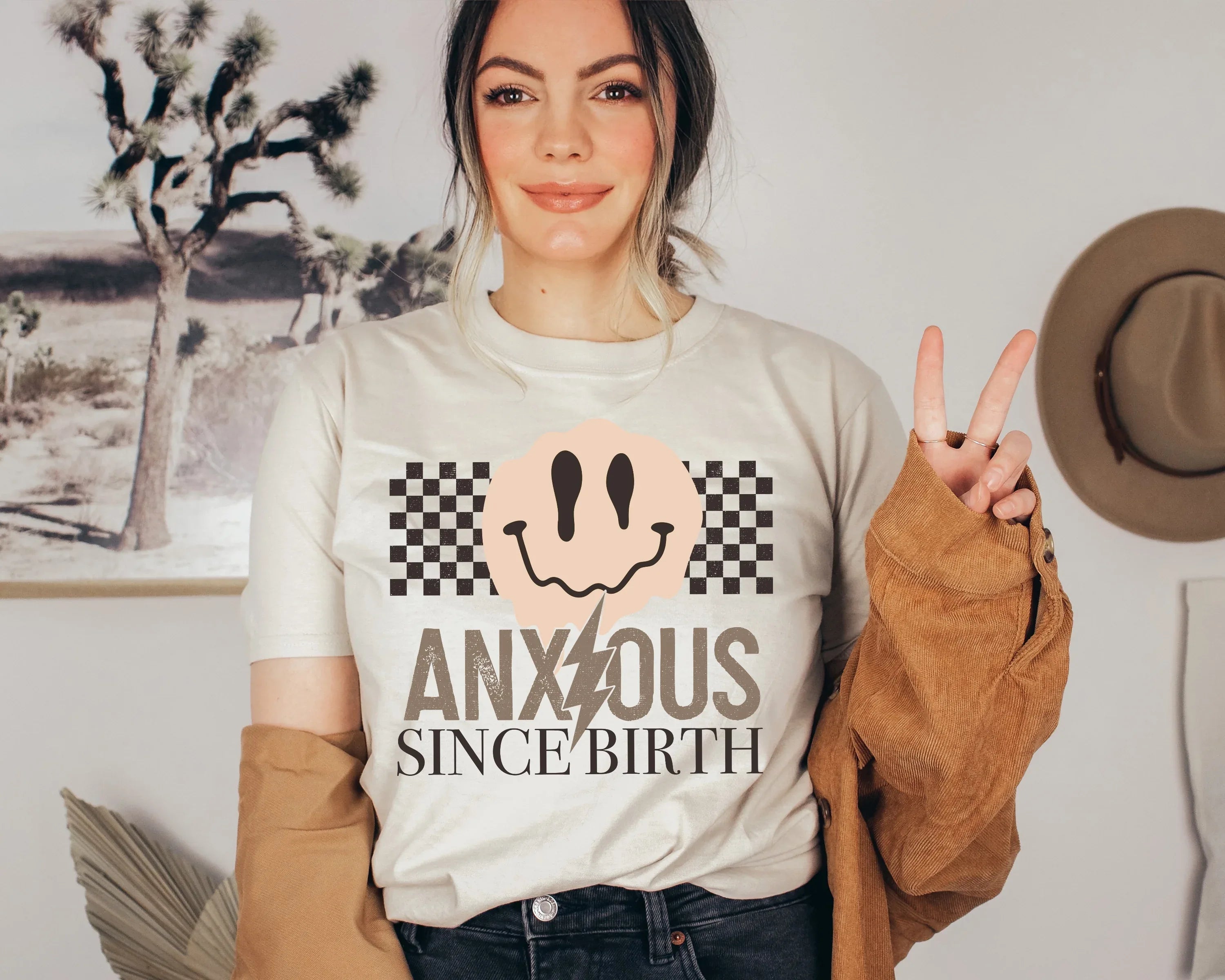 Anxious Since Birth Graphic Tee - Merch Girls