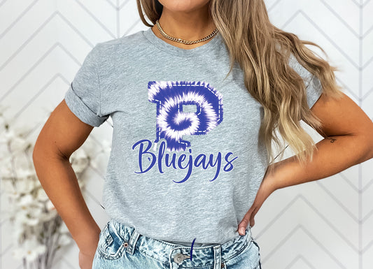 Bluejays Faux Embroidery Graphic Tee