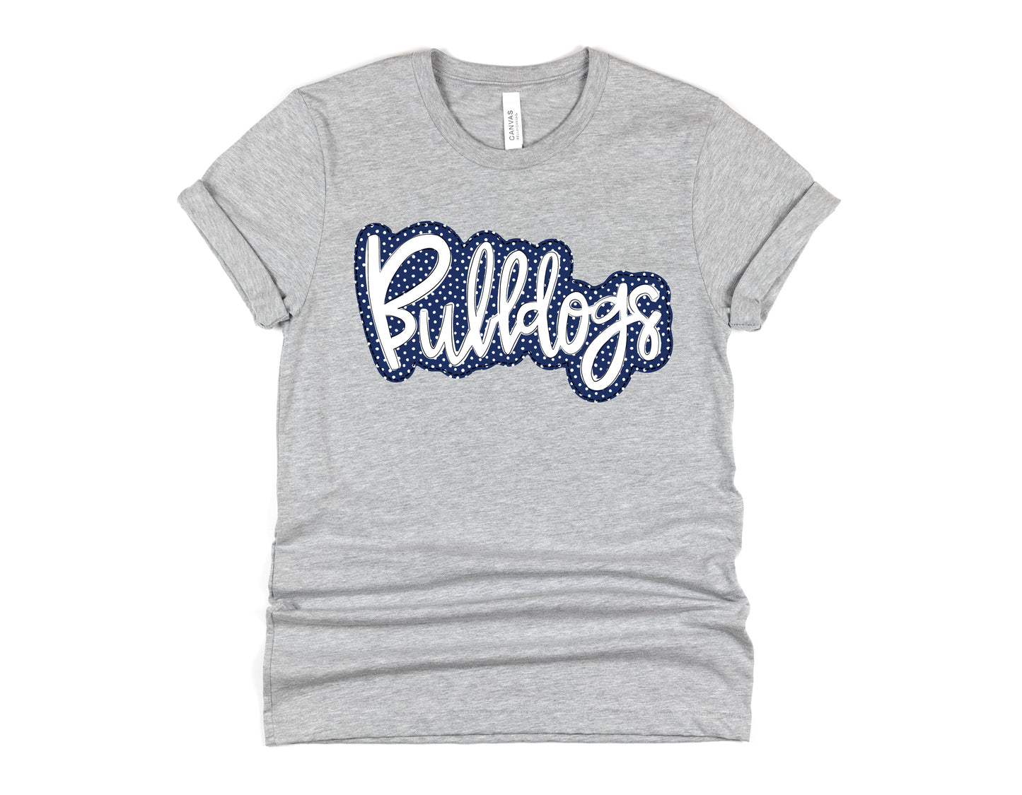 Bulldogs Faux Applique Graphic Tee