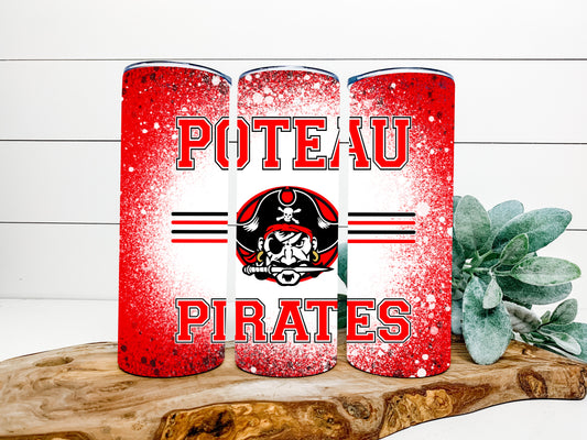 Proteau Pirates Bleach Completed 20oz Skinny Tumbler