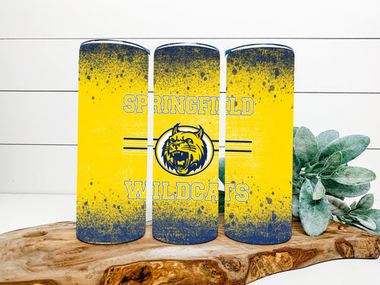 Springfield Wildcats Completed 20oz Skinny Tumbler