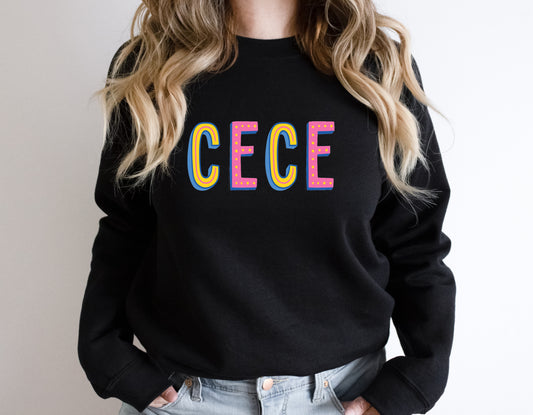 Cece Colorful Graphic Tee