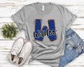 Wahoo Glitter Varsity Doodle Graphic Tee Graphic Tee - Merch Girls