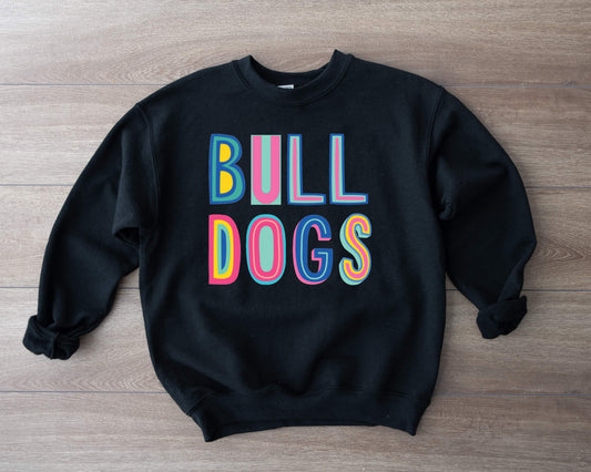 Bulldogs Colorful Graphic Tee