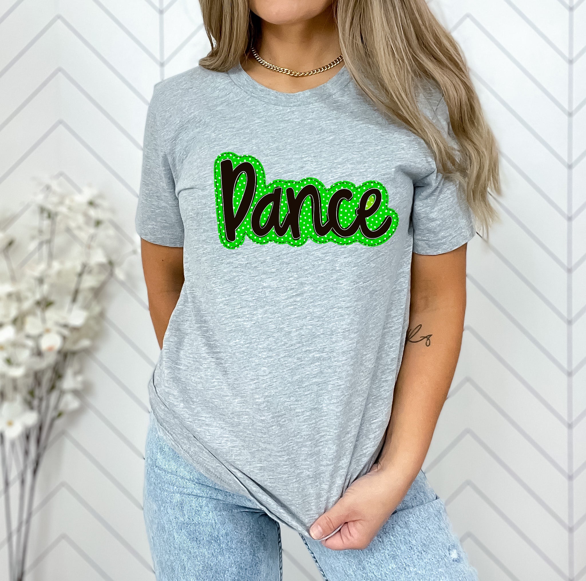 Dance Faux Applique Graphic Tee