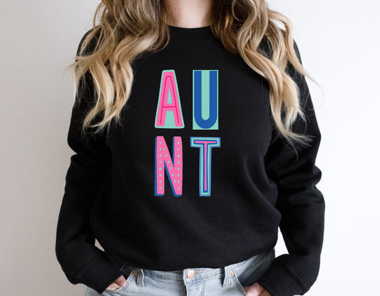 Aunt Colorful Graphic Tee