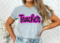 Teacher Faux Applique Graphic Tee - Merch Girls