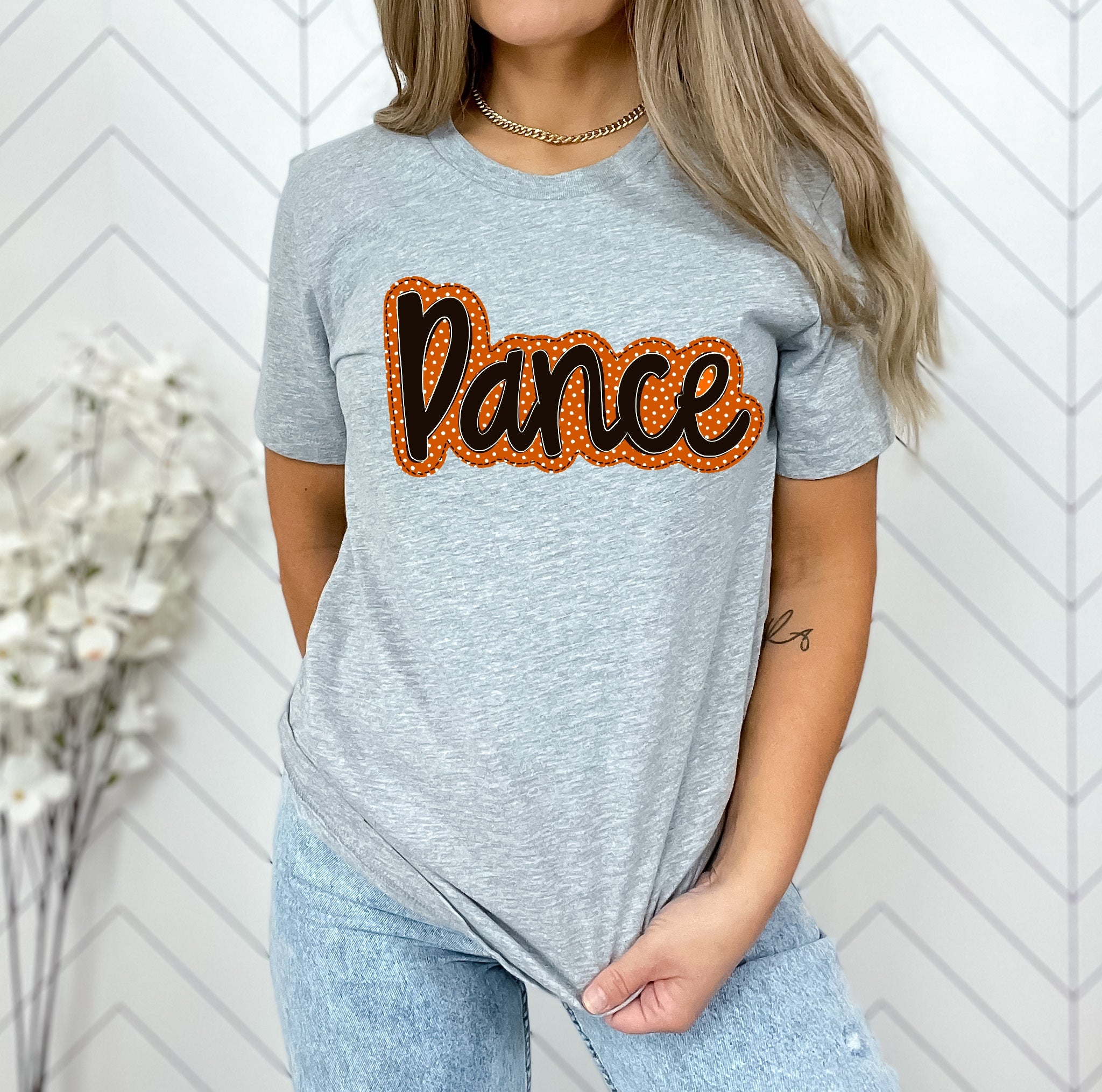 Dance Faux Applique Graphic Tee