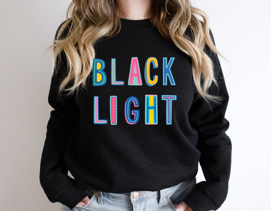 Black Light Colorful Graphic Tee