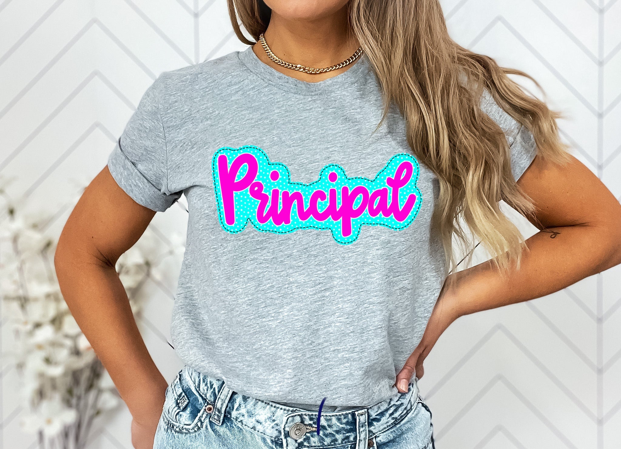 Principal Faux Applique Graphic Tee