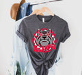 Bulldogs Checkered Preppy Graphic Tee - Merch Girls