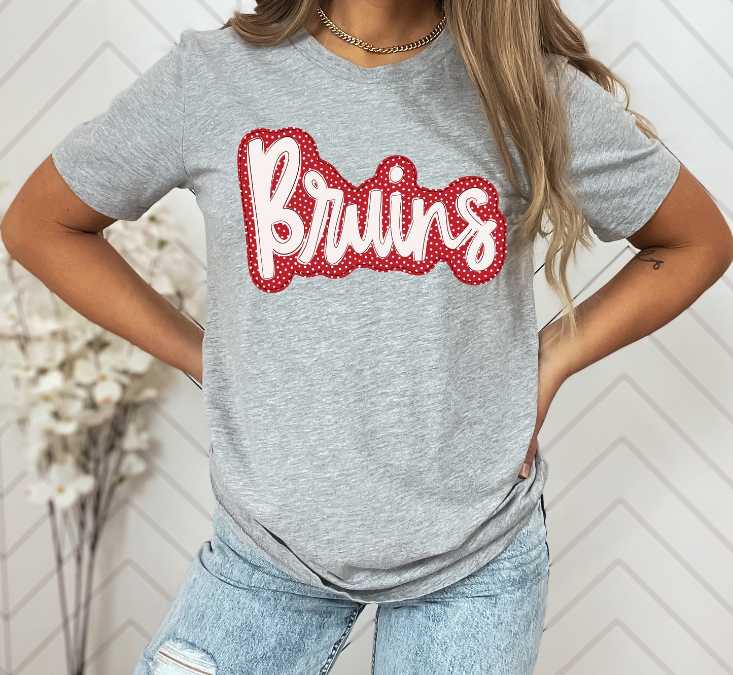 Bruins Faux Applique Graphic Tee