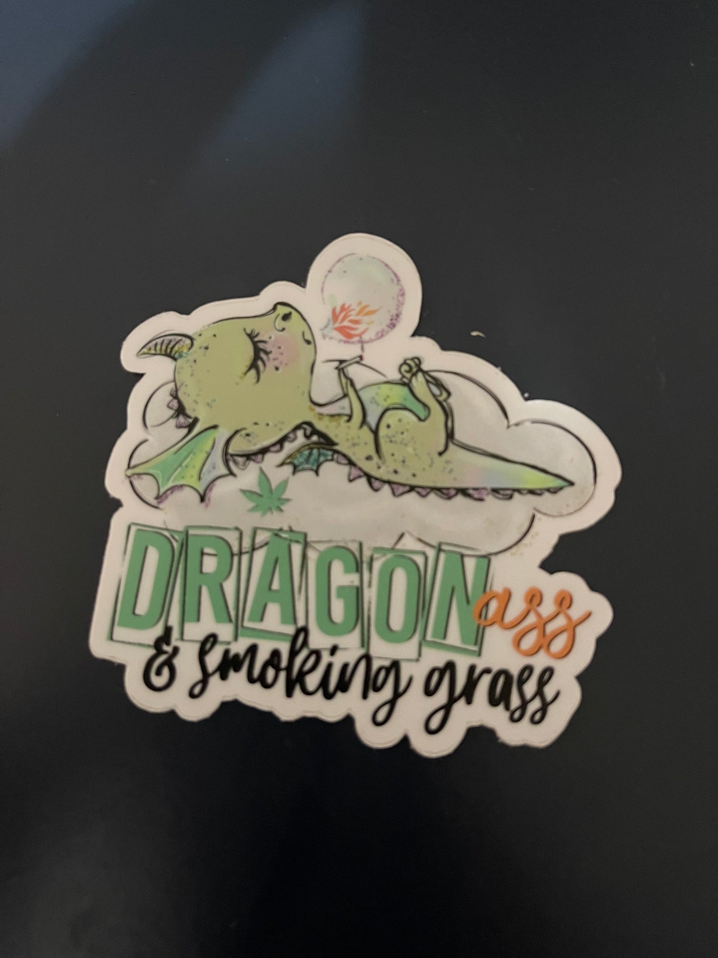 Dragon Ass & Smoking Grass Sticker