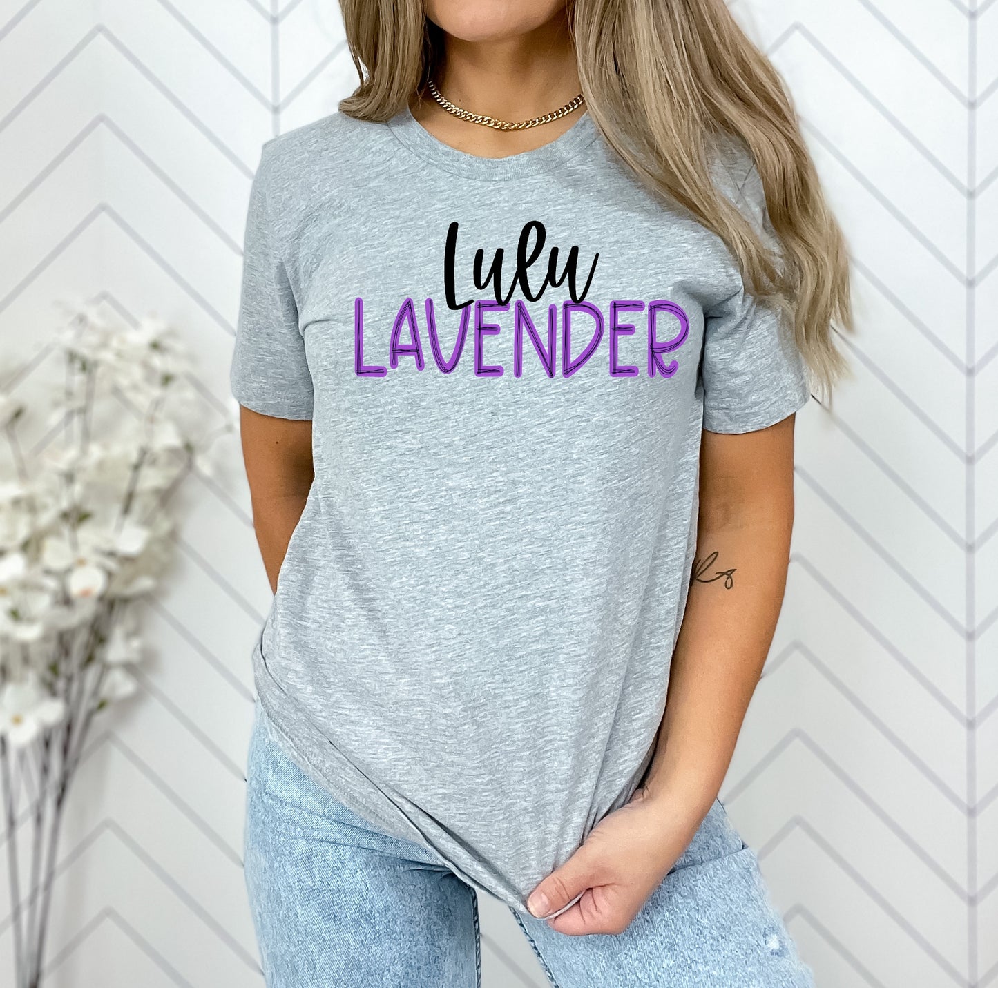 LuluLavender Scribble Doodle Graphic Tee