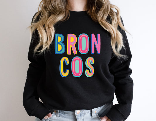 Broncos Colorful Graphic Tee